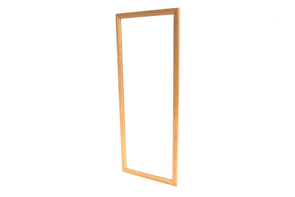 Scandinavian oak mirror, 127x50cm, Sweden, 1960