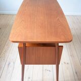 Danish teak floating desk by Gunner Nielsen for Tibergaard, 1960