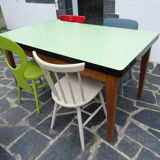 Solid oak and formica extension table