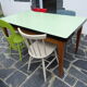 Solid oak and formica extension table