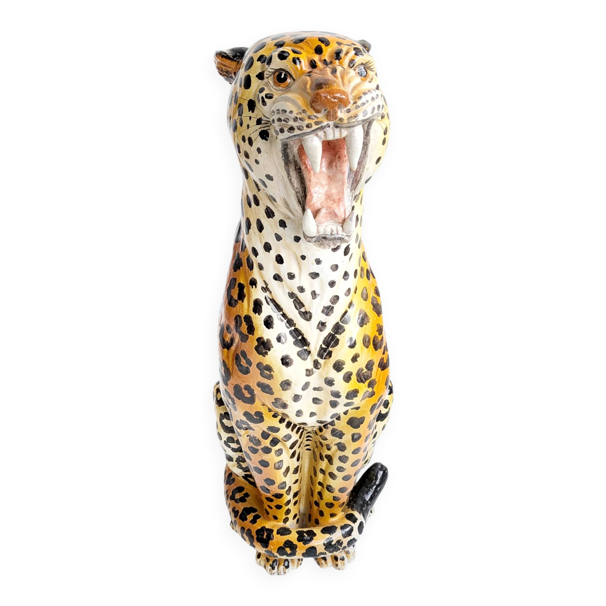 Ceramic cheetah statue from the 1970s.