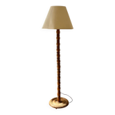 Lampadaire en bois tourné