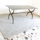 Wrought iron table with black lacquered glass, Italia 1970s