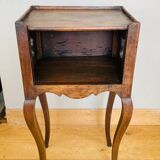 Louis XV bedside table or snack table, 18th century, quadrilobed side openings