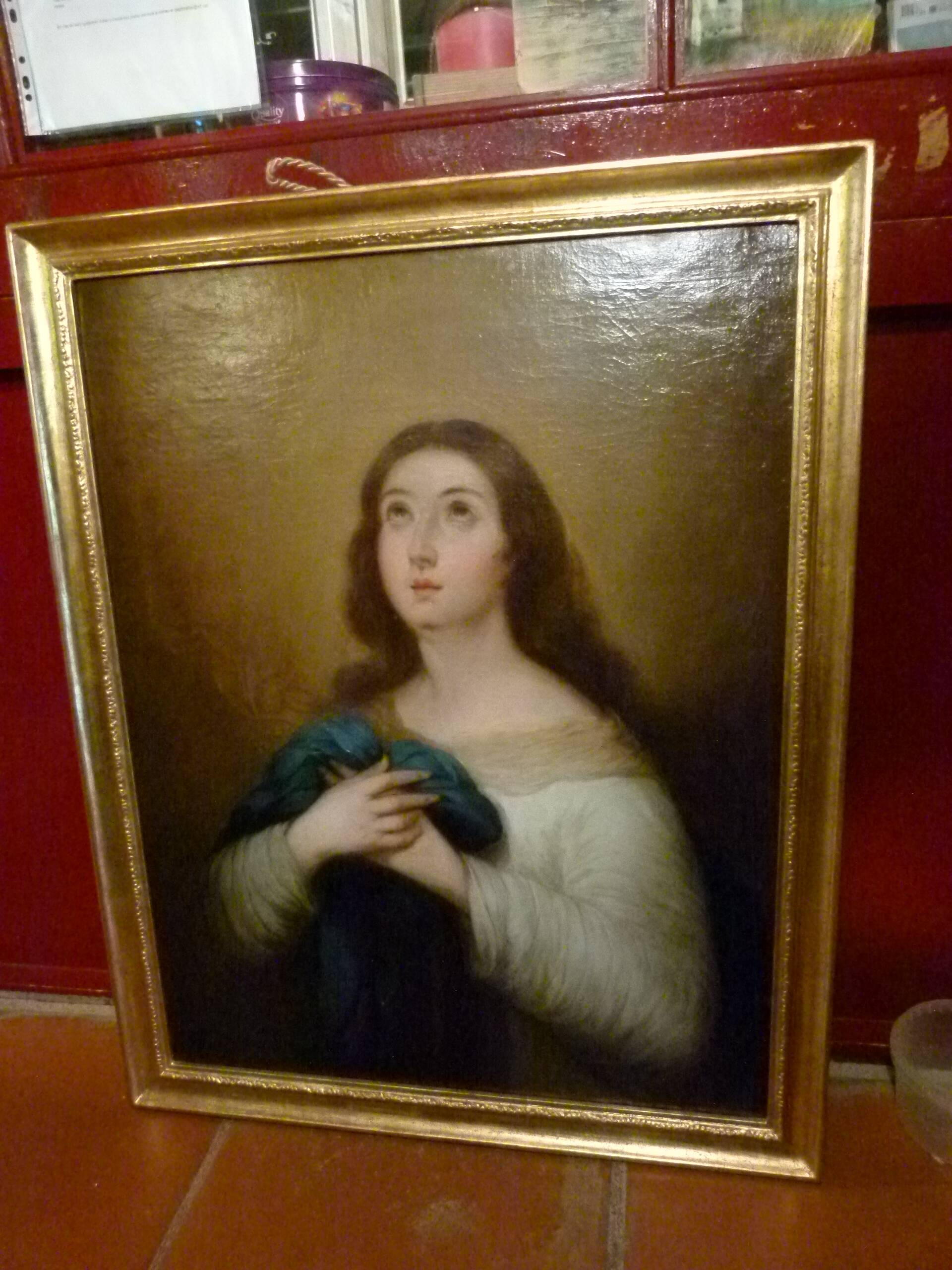 Religious oil painting. 19th century