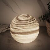 Glass lamp in the shape of a sphere, planetary