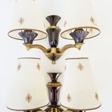 Pair of sconces in bronze of the 1950s
