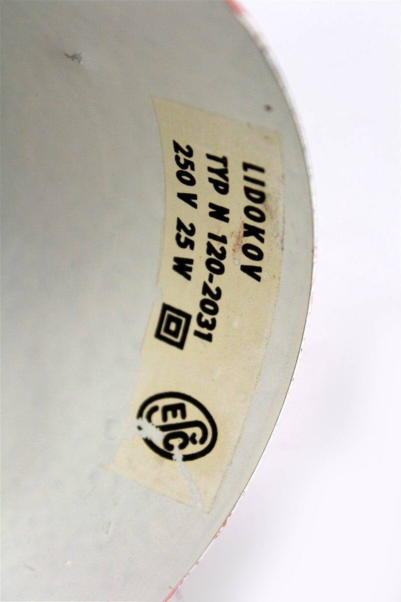 Red Table Lamp by Josef Hurka for Lidokov, 1970s