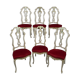 Série de six chaises à haut dossier dans le goût vénitien