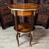Pair of Louis XV style bedside tables in marquetry