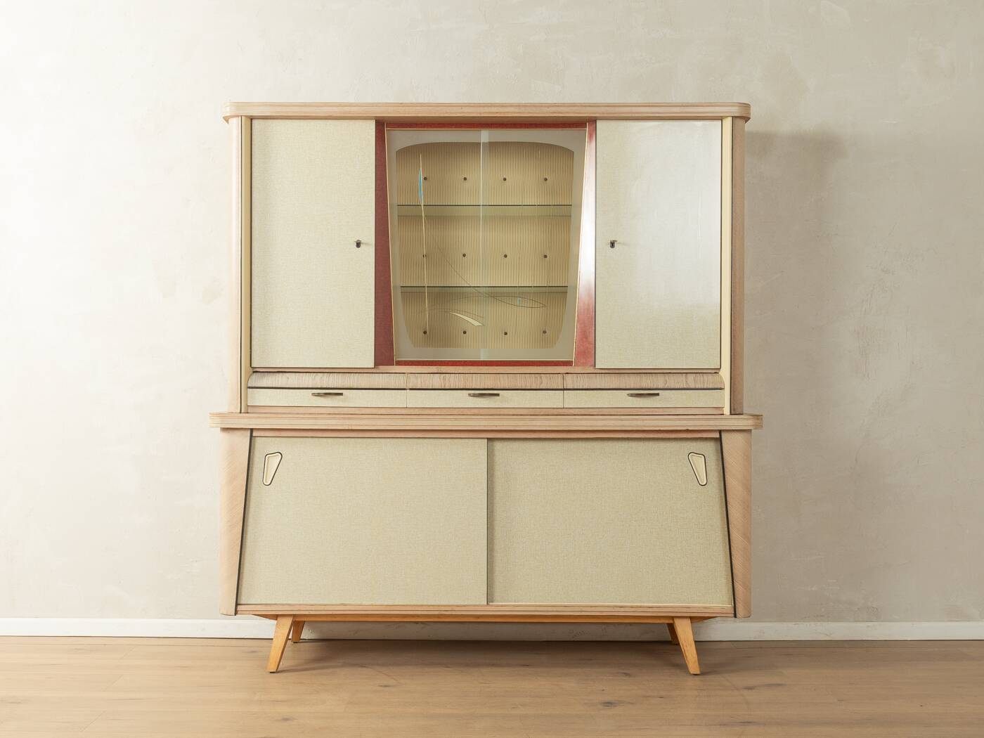 1950s kitchen cabinet, two-piece, Vintage