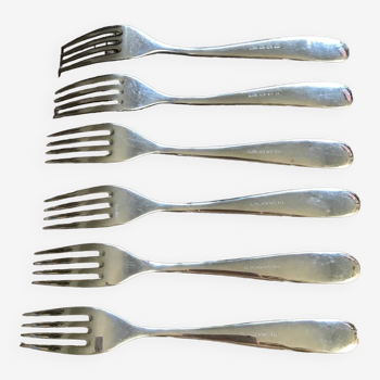 Set of 6 dessert/fruit forks Alessi Buovo Milano