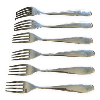 Set of 6 dessert/fruit forks Alessi Buovo Milano