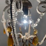 Glass Beaded Petit Crystal Chandeliers Set of 2