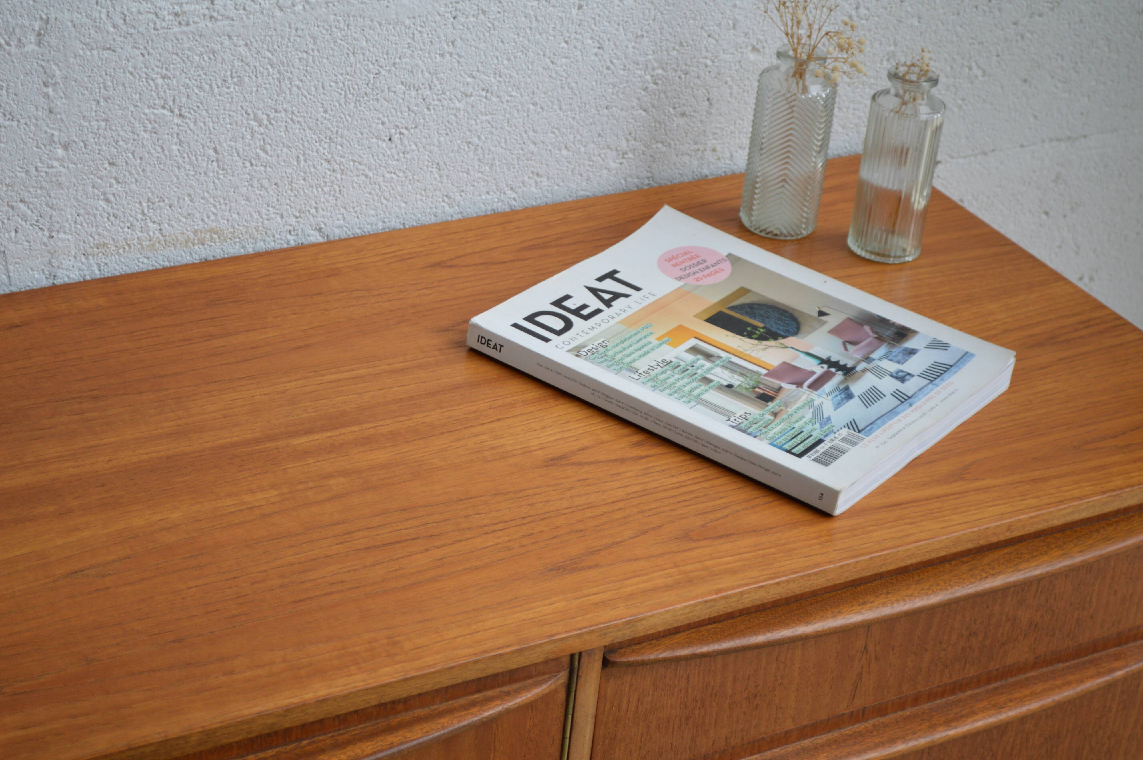 Scandinavian teak sideboard 198 cm