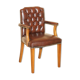 Fauteuil de bureau Gainsborough style George II Chesterfield cuir