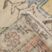 4x8 Mustard Yellow Wool Turkish Rug, Handmade Rug, 125x230Cm