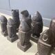 Large hand crafted wooden chess figure set, 1960s