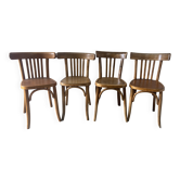 Mismatched curved wood bistro chairs (Fischel..)