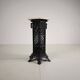 Orientalist Cast Iron side table with Marble Top, late 19th Century