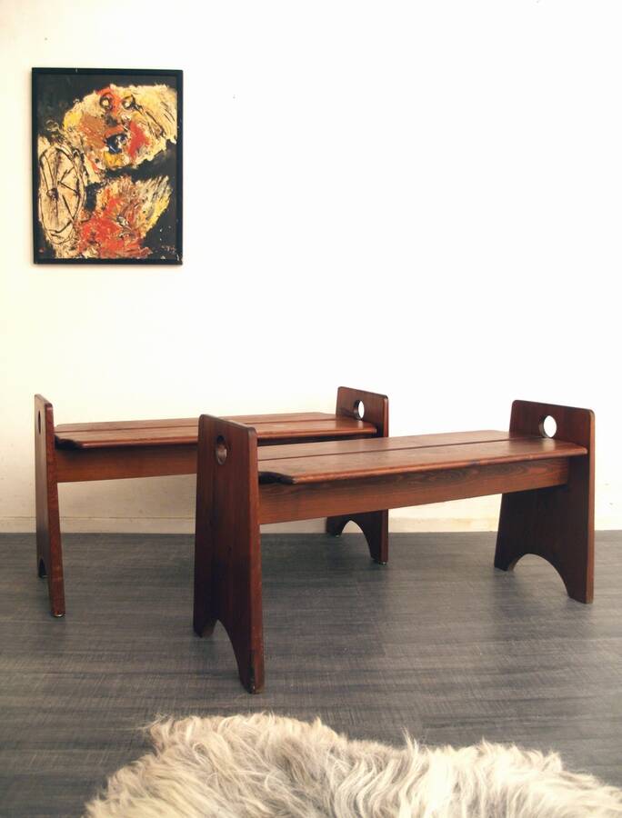 Bancs de design des années 60 de Gilbert Marklund.