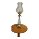 Cut crystal and bronze lamp