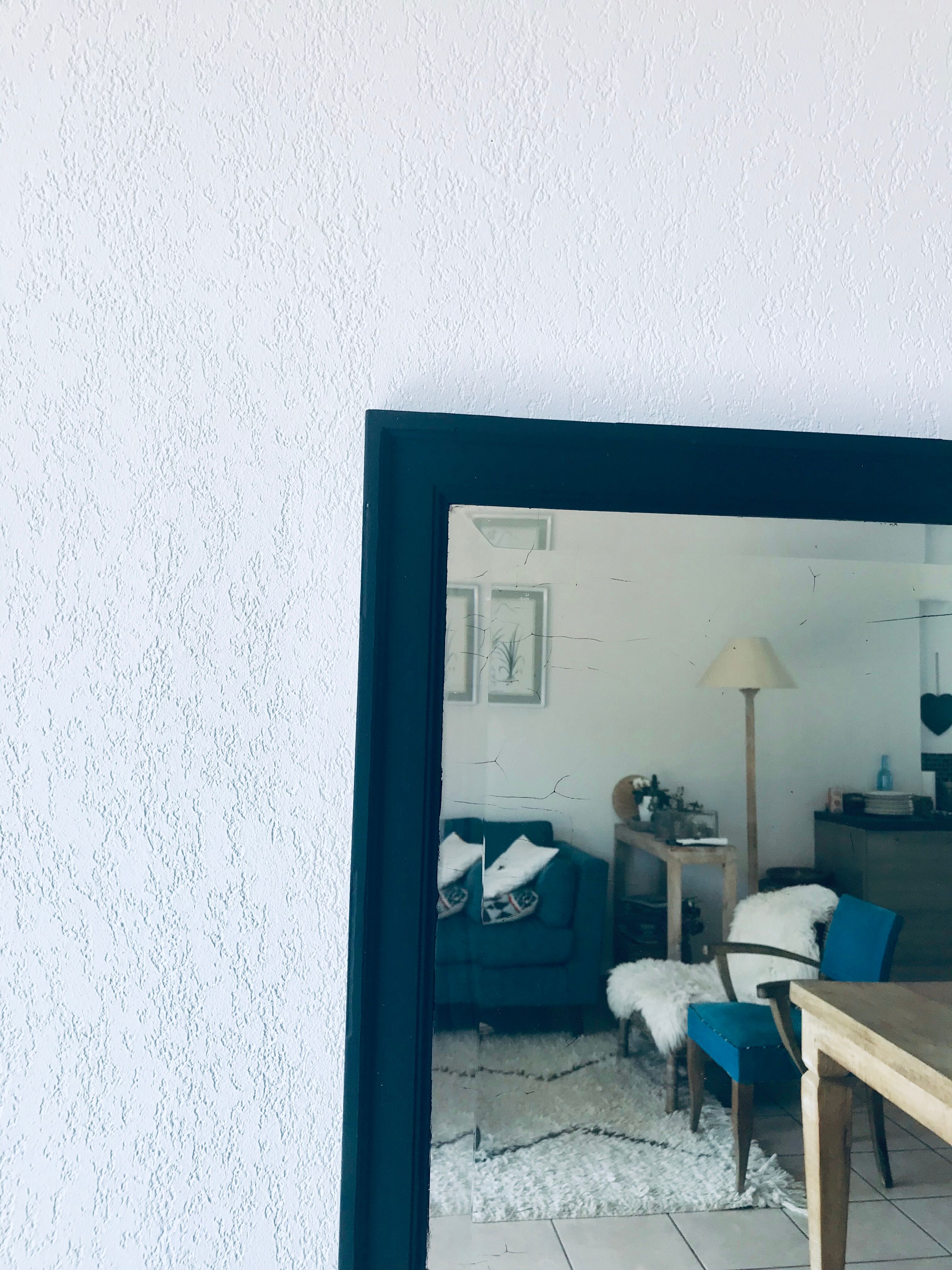 Rectangular beveled mirror 87x153cm