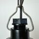 Industrial bakelite pendant light with frosted glass, 1970s