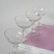 Set of 4 faceted crystal champagne glasses, 1930