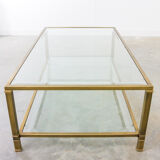Mid-century brass coffee table