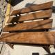 Solid oak farmhouse bench 140cm for rustic farmhouse table 1950