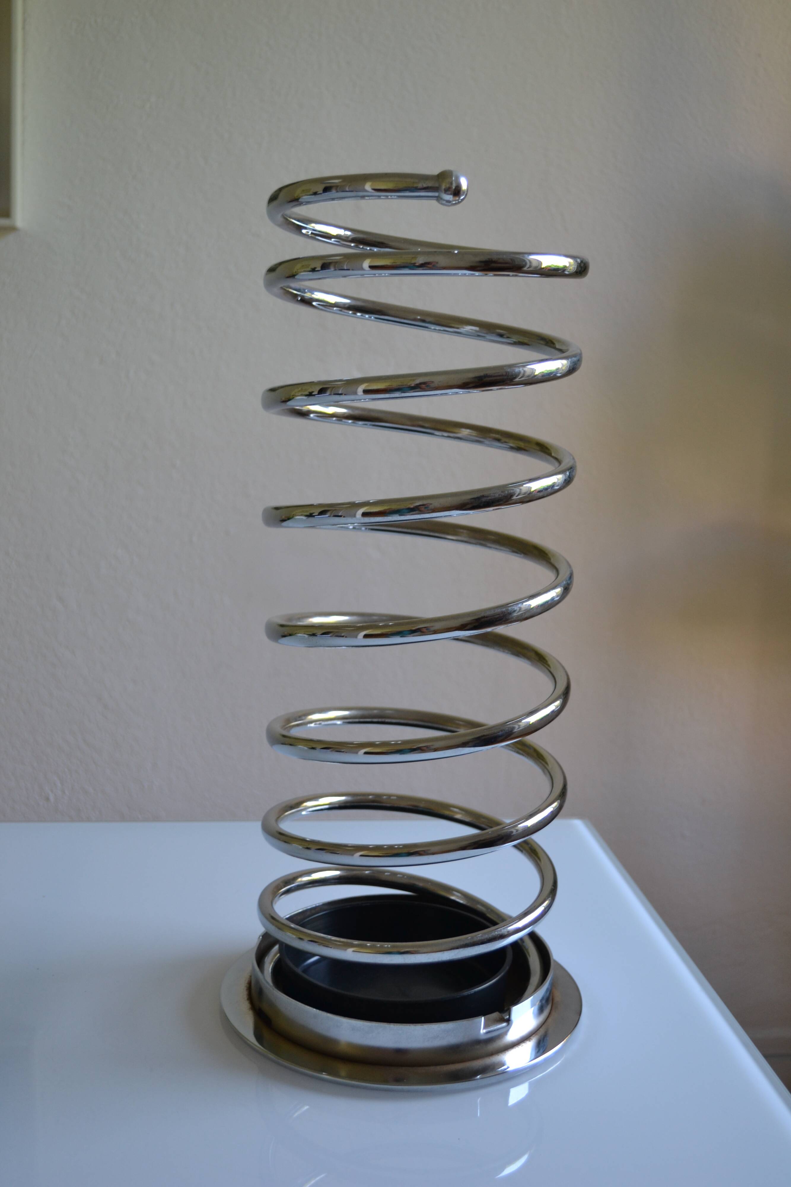 Chrome metal spring umbrella holder
