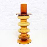 Space age glass candle holder