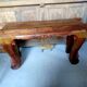 Antique console table in ethnic exotic wood