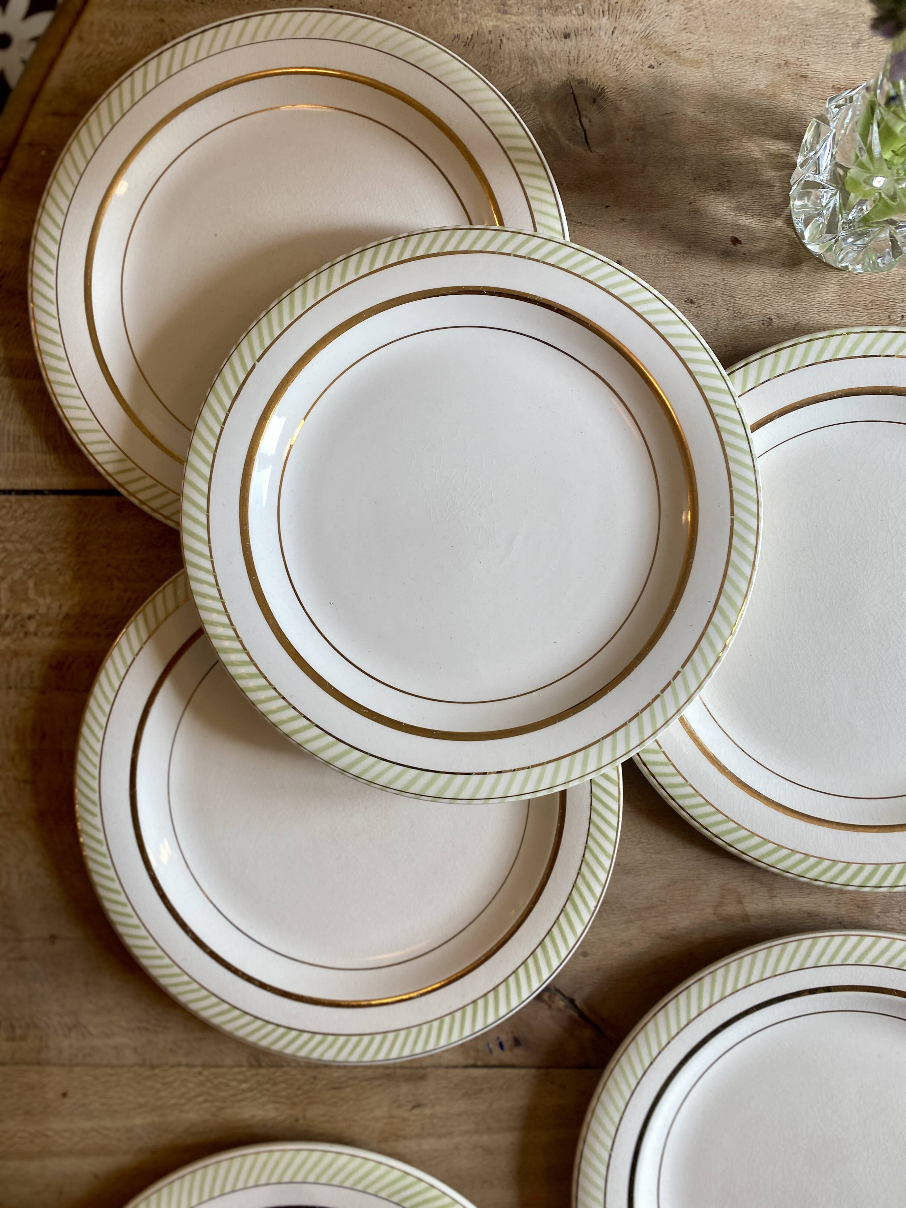 Set of 6 vintage dessert plates Arizona model by Salins