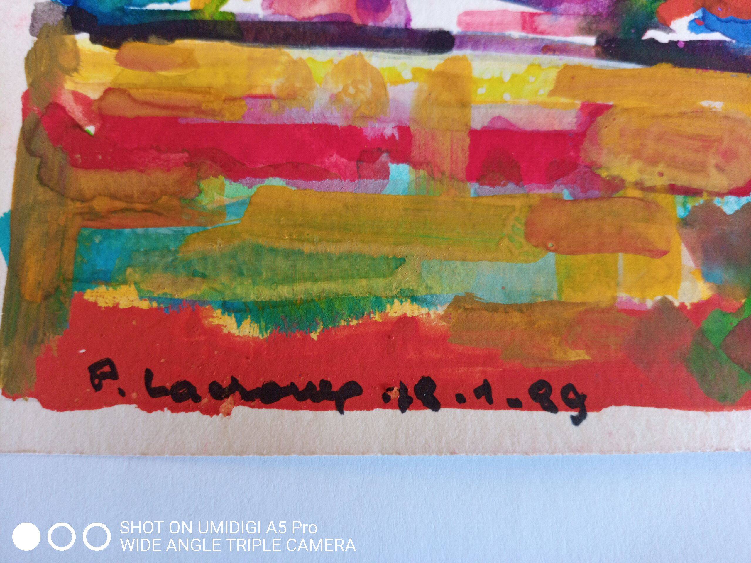 Pierre Lacroux (1909-1993) Gouache on paper 24 x 32 cm - dated 1989