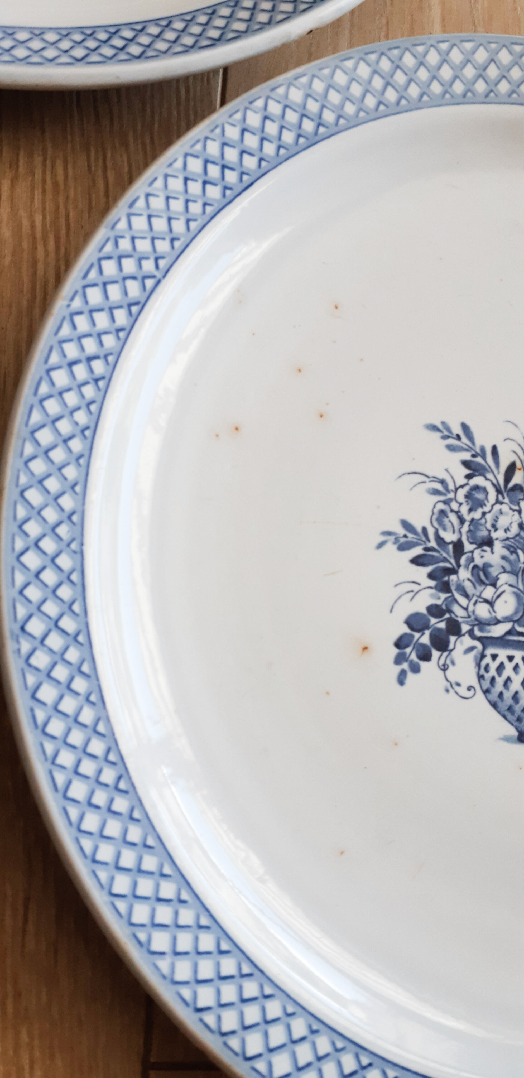 Sarreguemines earthenware plates, Old Delft model