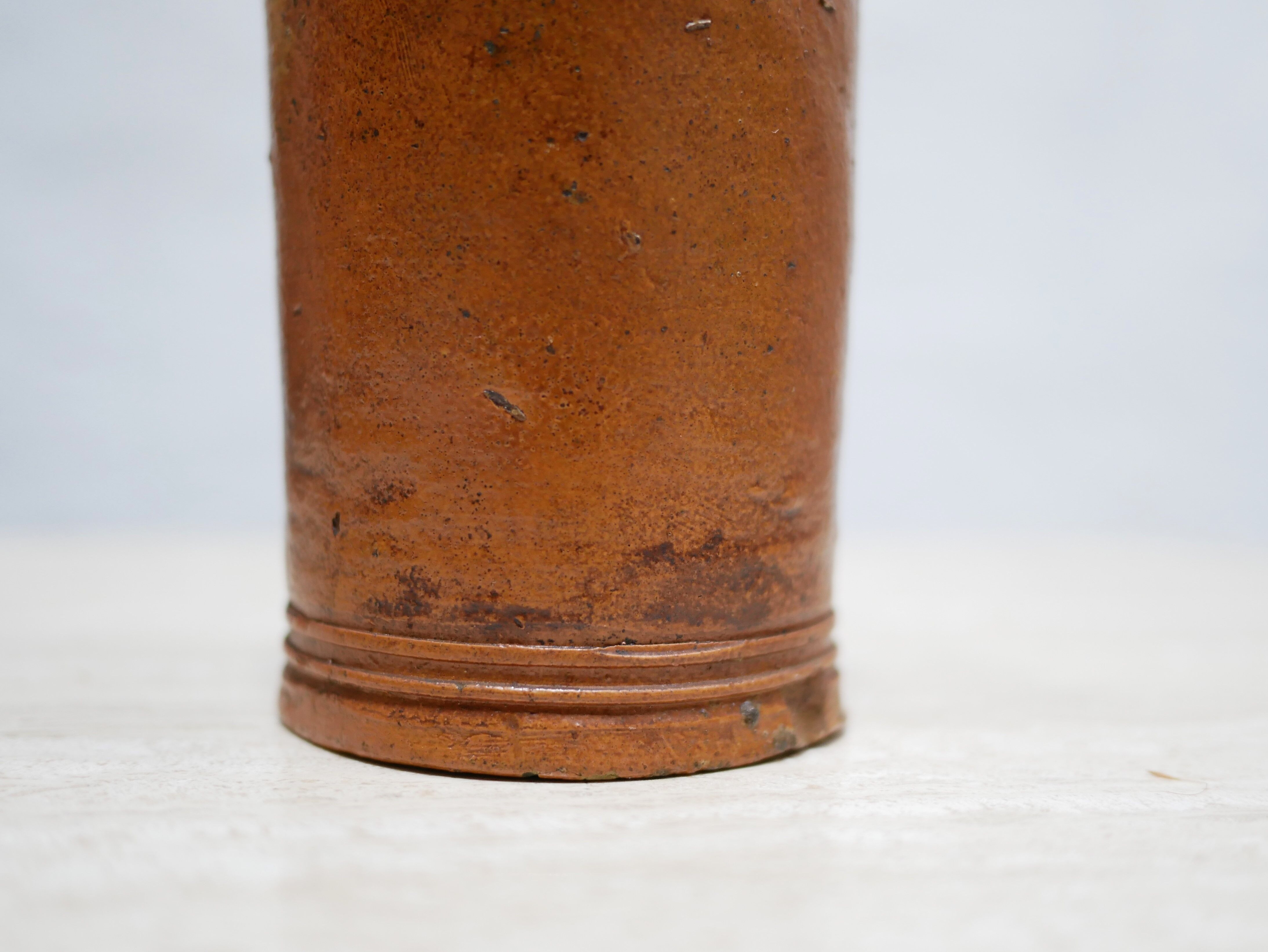 Bottle vintage glazed terracotta vase