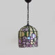 Tiffany pendant lamp in glass paste with floral decoration.