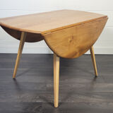 Ercol round drop leaf dining table, 1960s - no.14