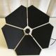 Suspension flower-shaped in black and gold fabrics - 70s