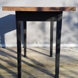 Table pine two-tone black 4 people