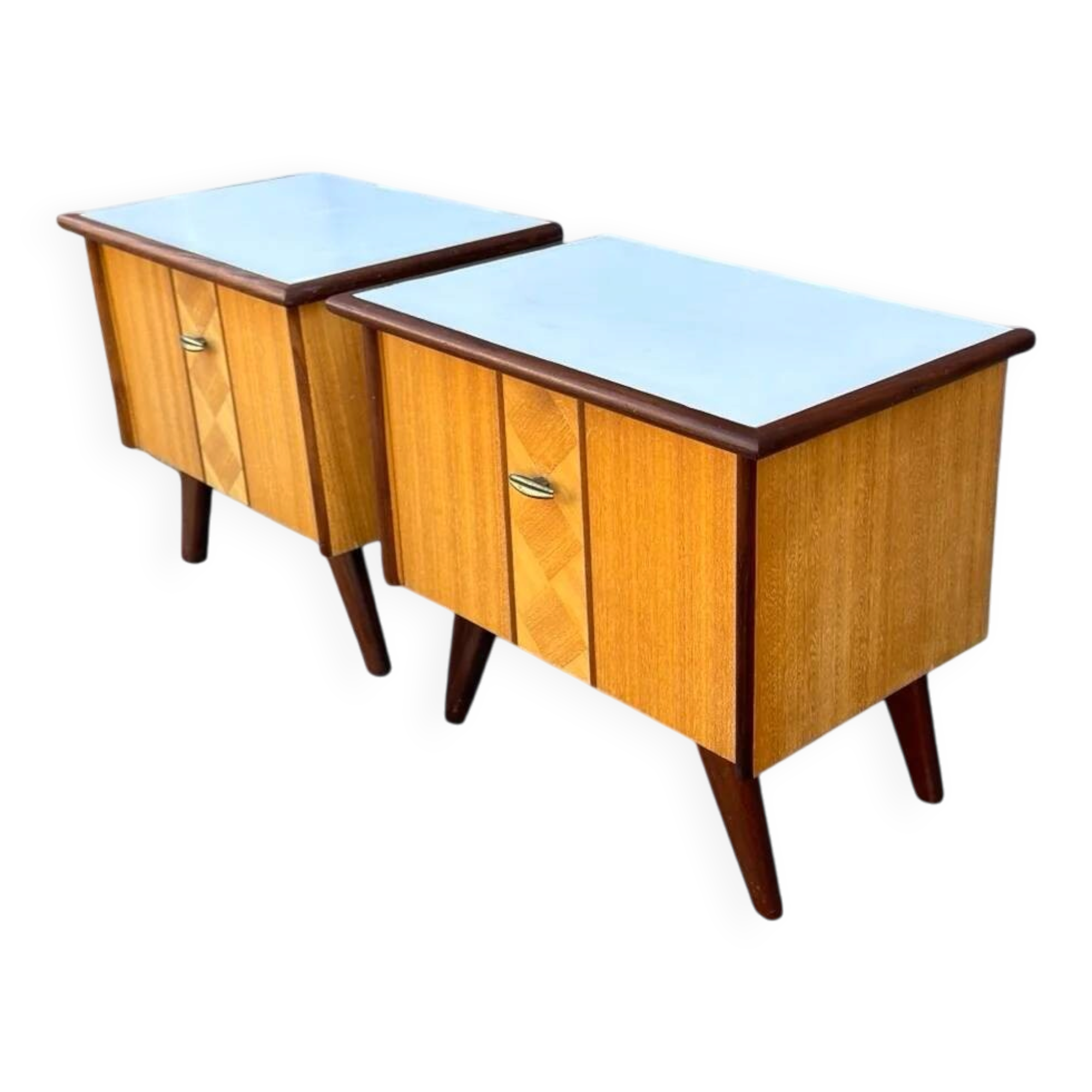 Set of 2 vintage bedside tables, 1960s