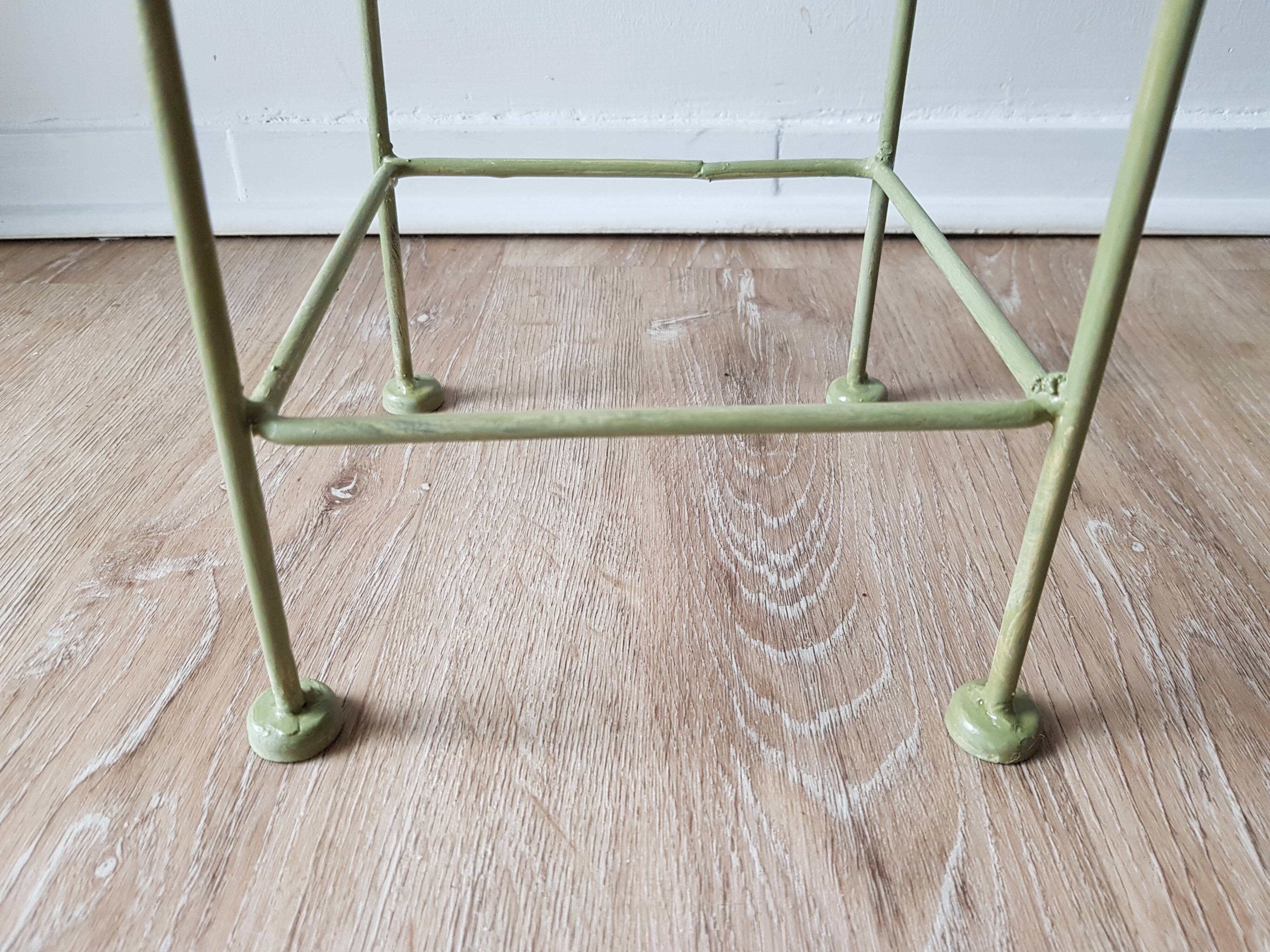 Green wrought iron grey harness