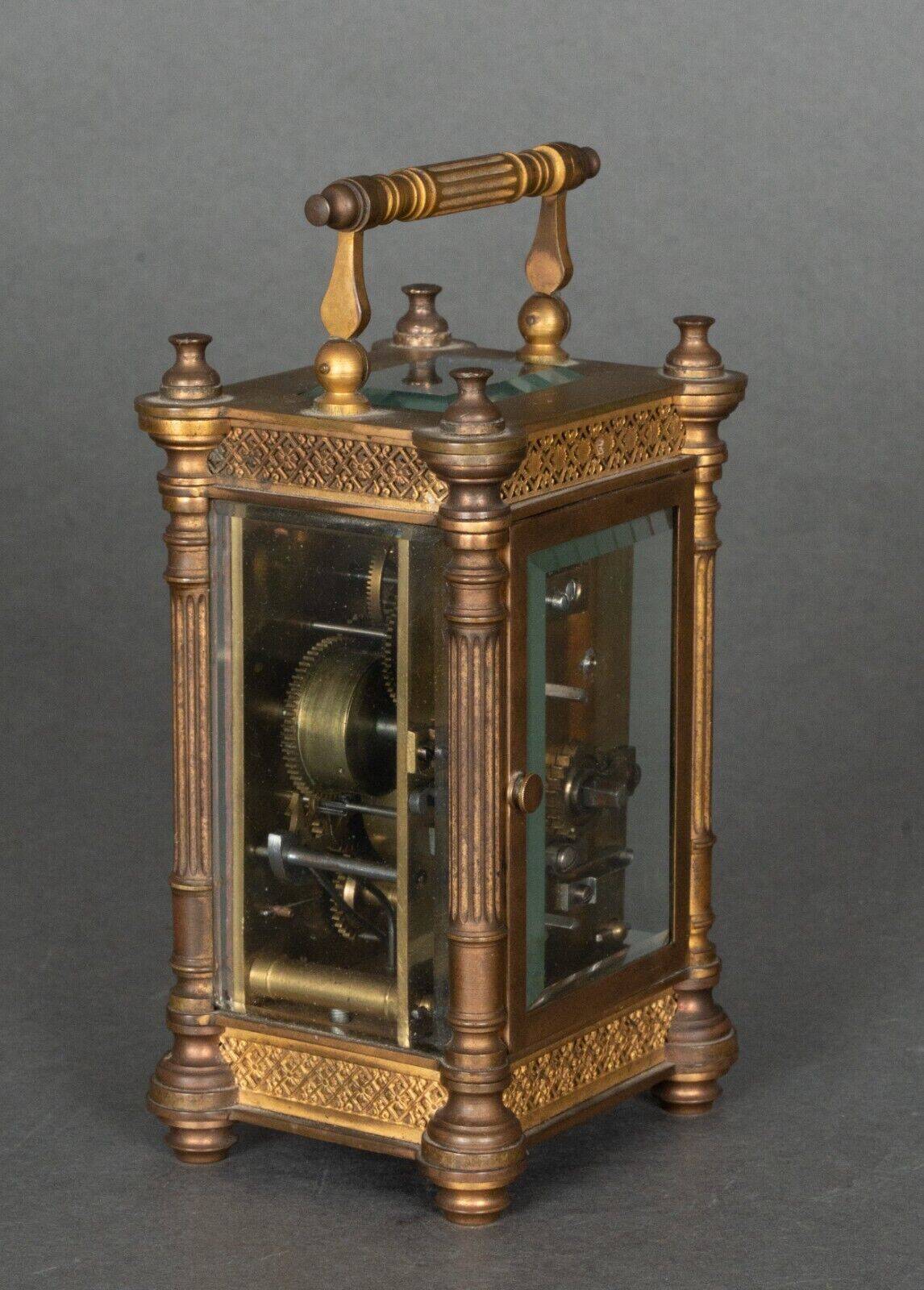 Clock Tiffany & Co New York officer's clock skeleton columns