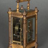 Clock Tiffany & Co New York officer's clock skeleton columns