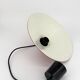 Red conical pendant light in enamelled metal