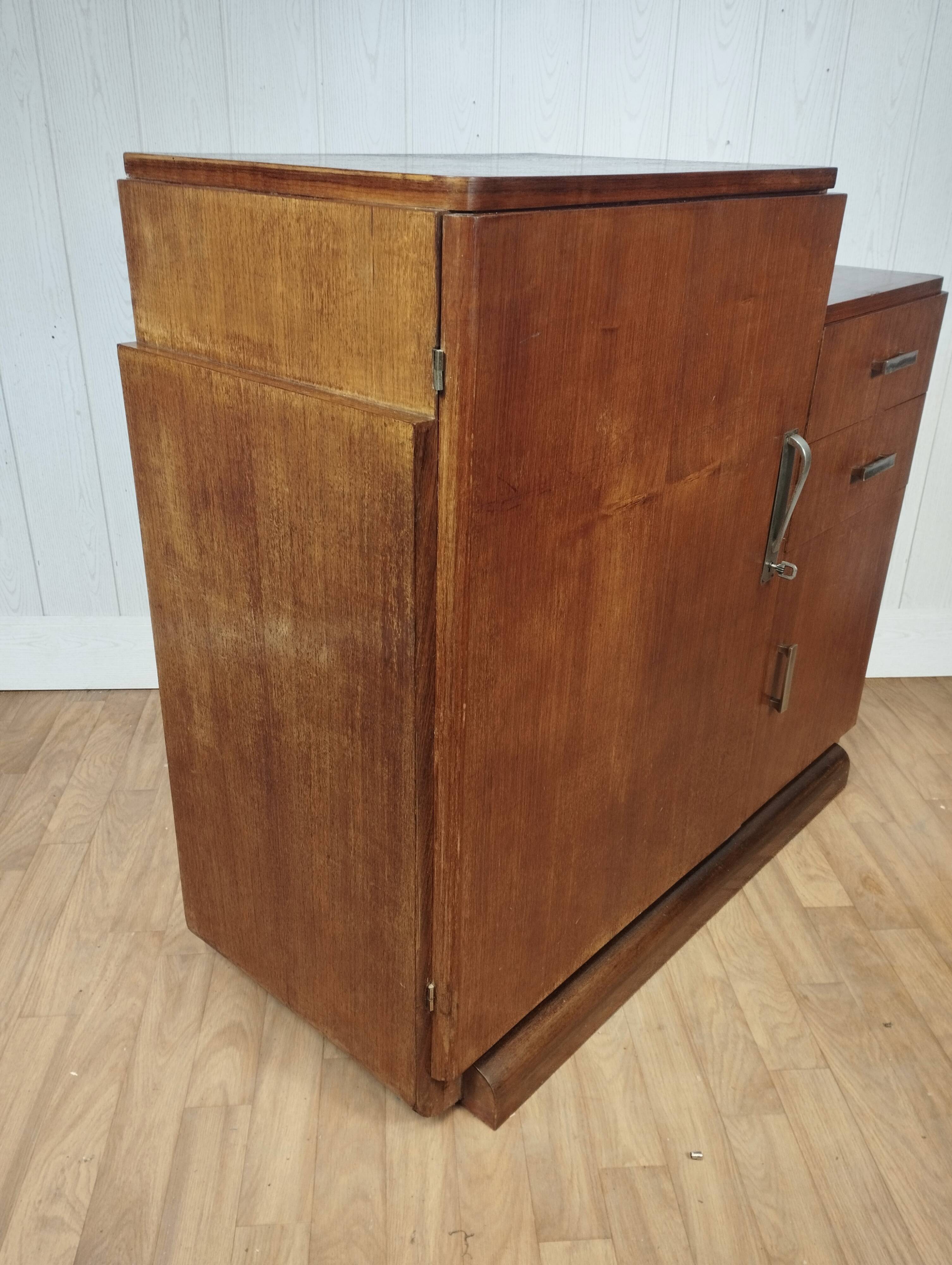 Asymmetrical vintage art deco style sideboard