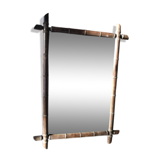 1900 old bamboo mirror