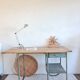 Wood and metal desk circa the 1950s.